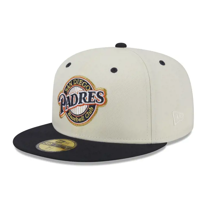San Diego Padres MLB Touch of Gold 59FIFTY ivo/ blue/ grn