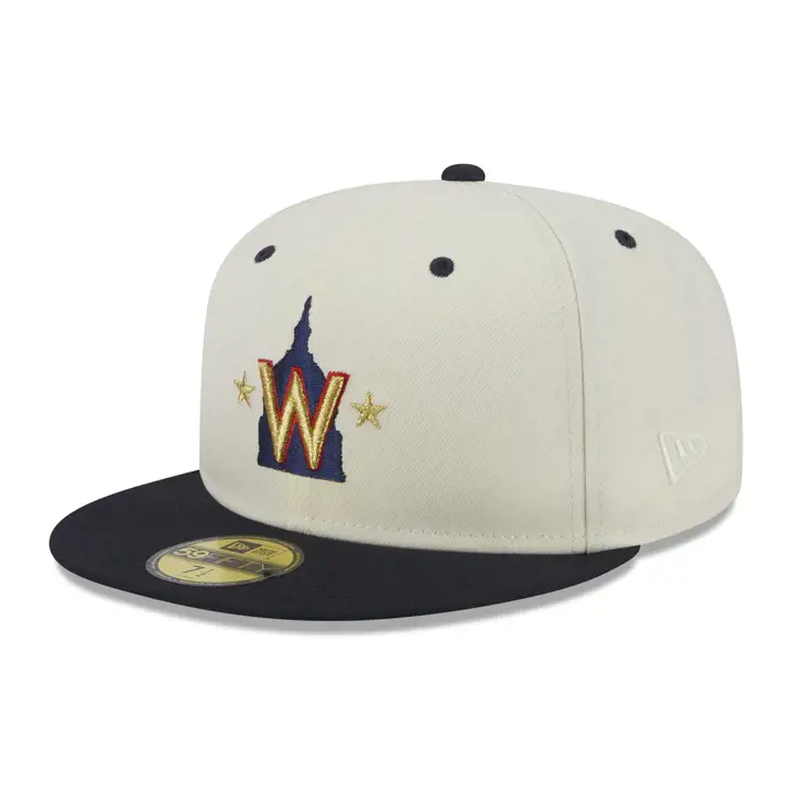 Casquette 59FIFTY Washington Nationals MLB Touch of Gold ivoire/bleu marine