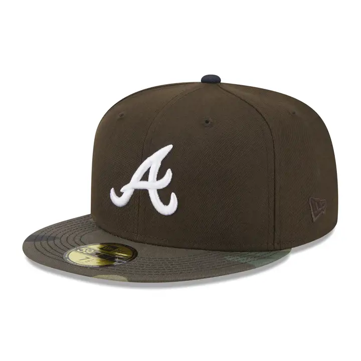 Casquette 59FIFTY Munfu Camo MLB des Atlanta Braves - Noyer/Camo/Rouge