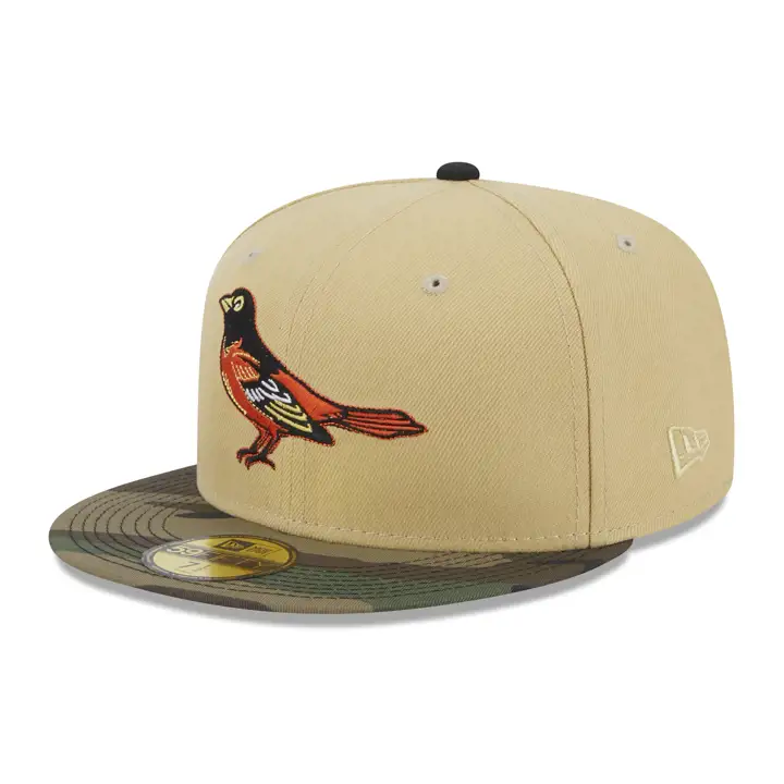 Baltimore Orioles MLB Casquette 59FIFTY Munfu Camo Or Végétal/ camouflage/ orange