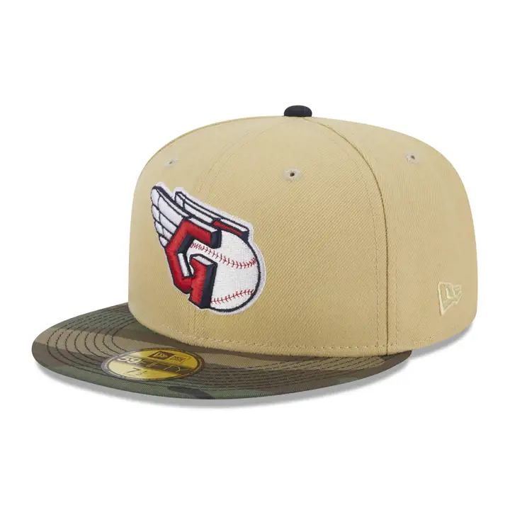 Cleveland Guardians MLB Munfu Camo 59FIFTY 1 Veg Or/ camo/