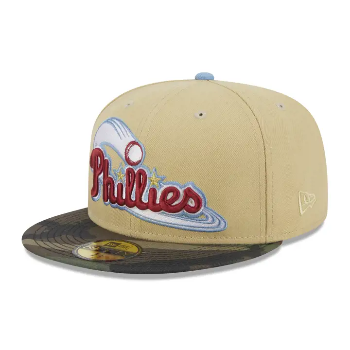 Philadelphia Phillies MLB Munfu Camo 59FIFTY Vert Doré/camo/
