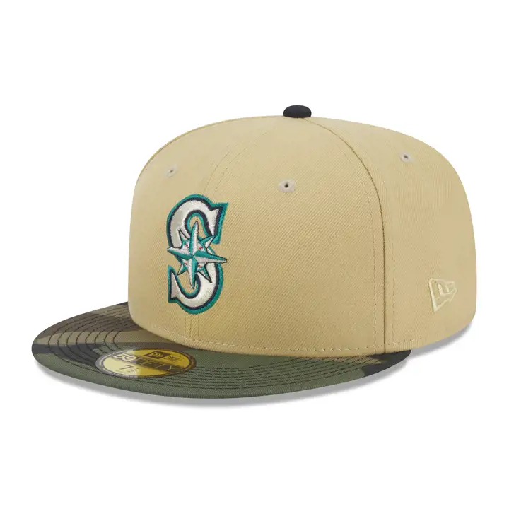 Seattle Mariners MLB Munfu Camo 59FIFTY Veg Or/ camo/ sarcelle