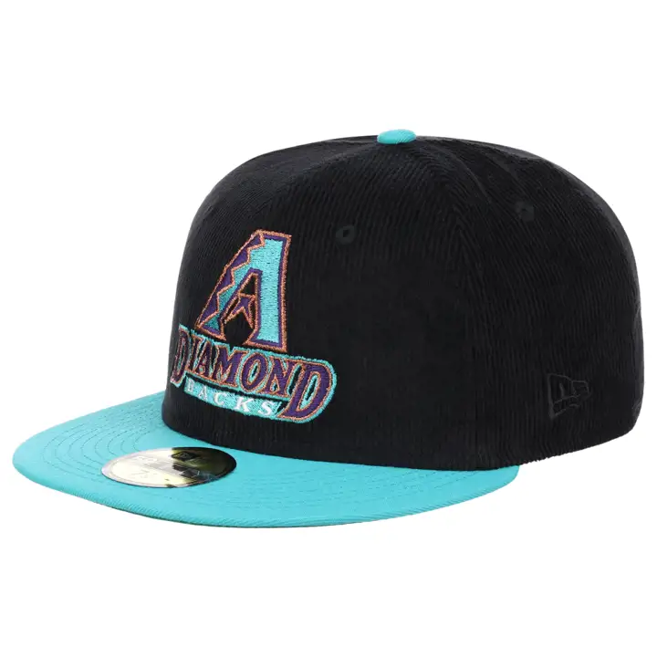 Arizona Diamondbacks MLB Casquette en velours côtelé noire 59FIFTY blk/teal/grn