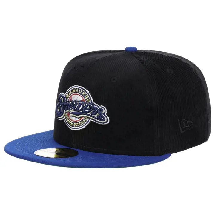 Milwaukee Brewers MLB Black Cord 59FIFTY noir/bleu/vert