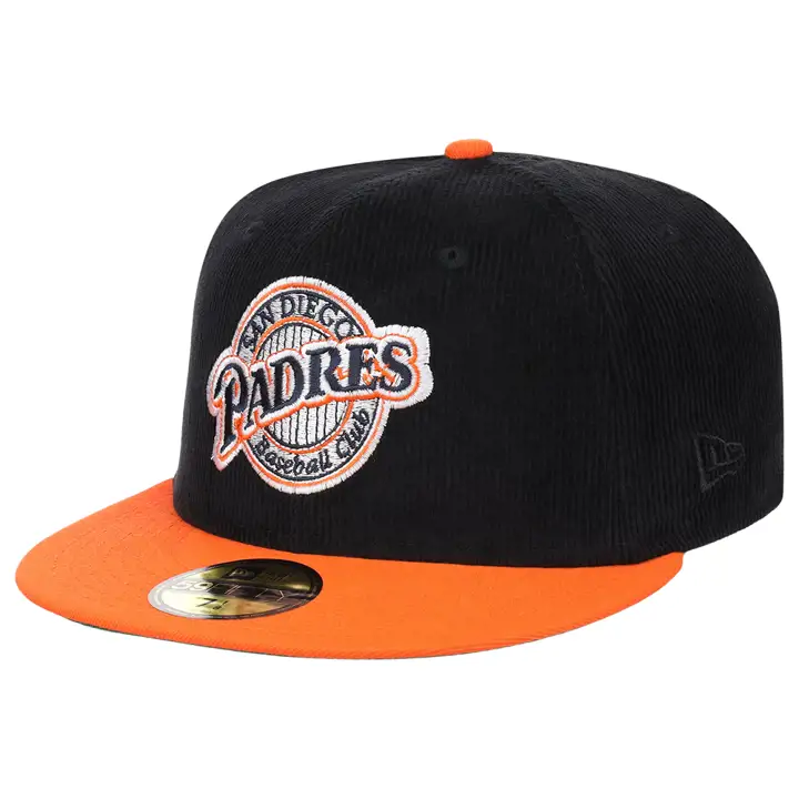 Casquette 59FIFTY MLB Black Cord des Padres de San Diego noir/ orange/ vert