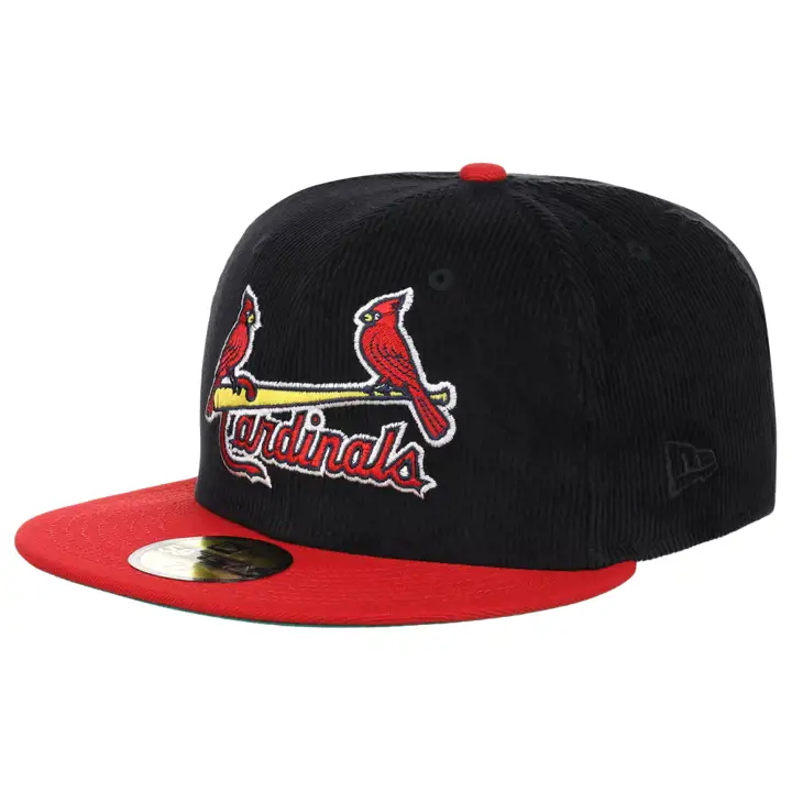 Casquette St. Louis Cardinals MLB 59FIFTY en velours côtelé noir/rouge/vert