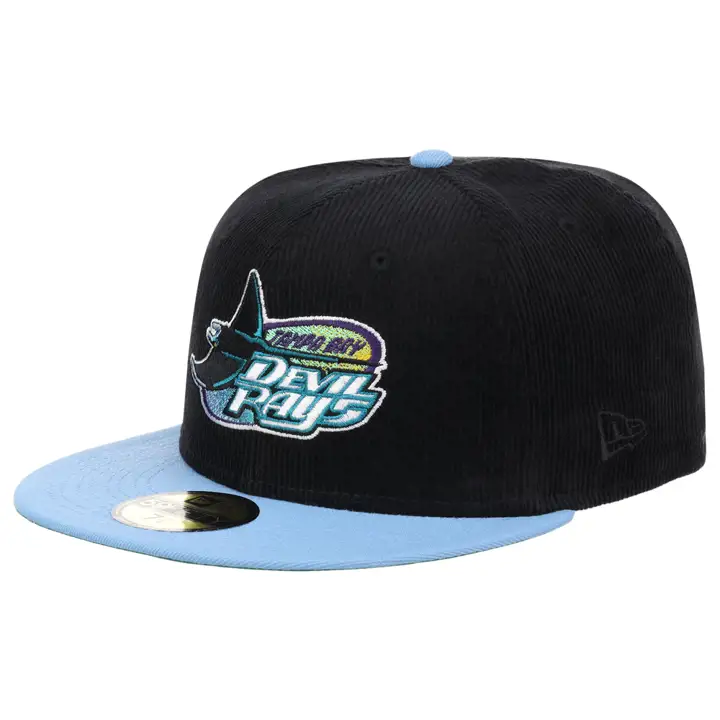 Casquette MLB 59FIFTY Tampa Bay Rays noire avec cordon blk/skbl/grn