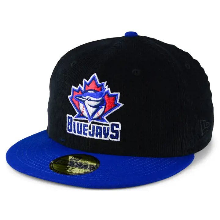Casquette 59FIFTY Toronto Blue Jays MLB Noire en Velours côtelé noir/ bleu/ vert