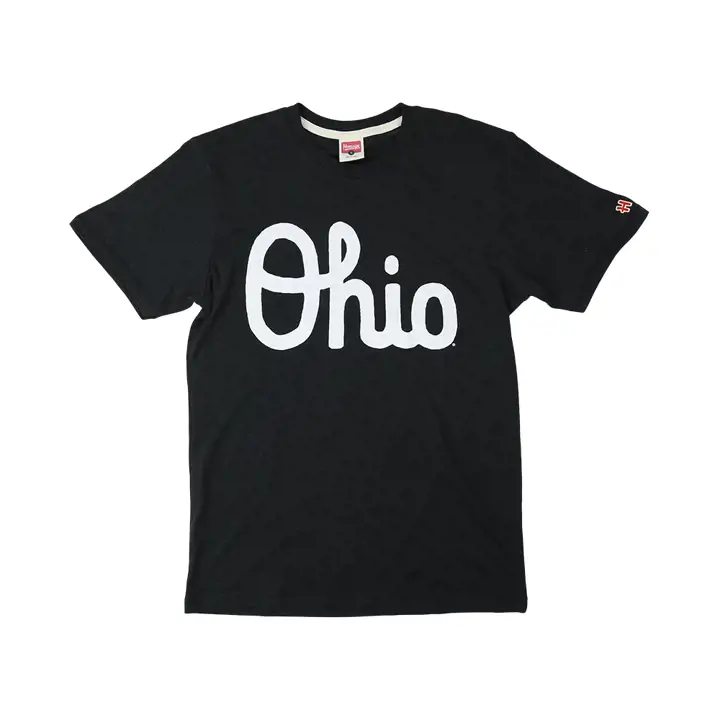 T-shirt unisexe à motif script Ohio pour les fans de l'équipe Ohio St B NCAA, couleur anthracite