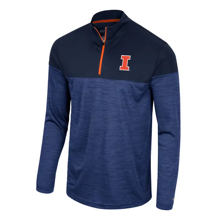 Illinois Fighting Illini NCAA Positraction 1/4 Zip 23 NAVY