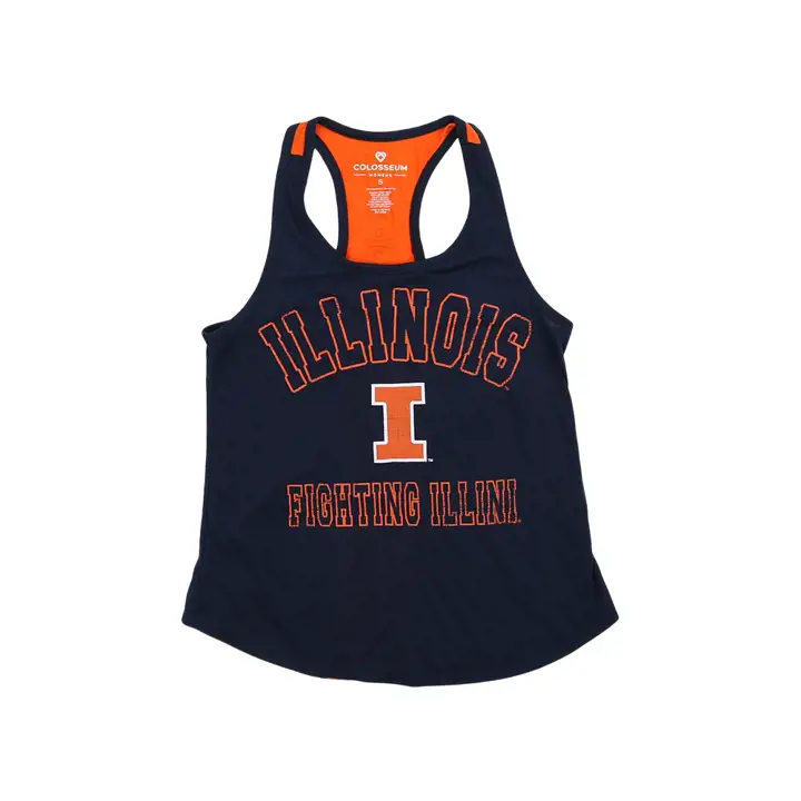 Débardeur femme Illinois Fighting Illini NCAA 10 jours 23 MARINE