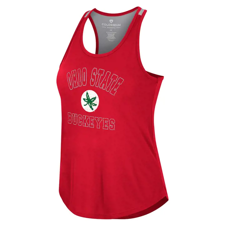 Débardeur Rouge 10 Jours NCAA Femme Ohio State Buckeyes 23