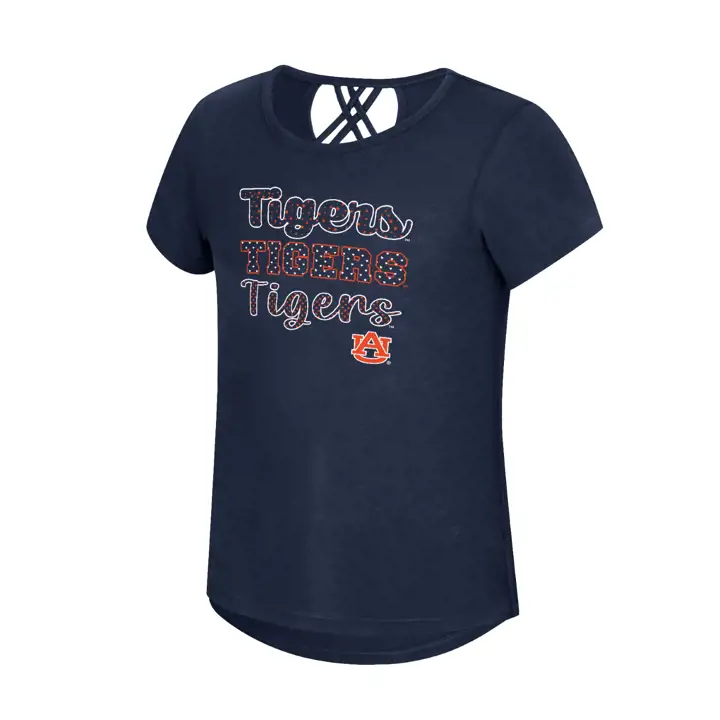 T-shirt pour filles à fines bretelles Katie NCAA Auburn Tigers 23 BLEU MARINE