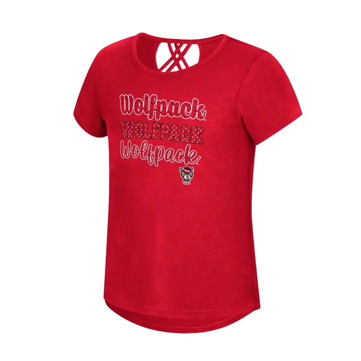 T-shirt à bretelles Katie N.C. State Wolfpack NCAA pour jeunes filles 2