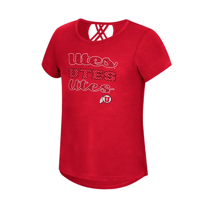 T-shirt à fines bretelles Katie NCAA Utah Utes pour fille ado 23 ROUGE