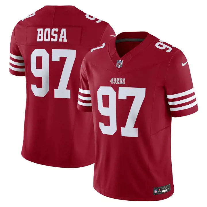 49ERS NFL Vapor Fuse Limited Jersey 23 Nick Bosa red