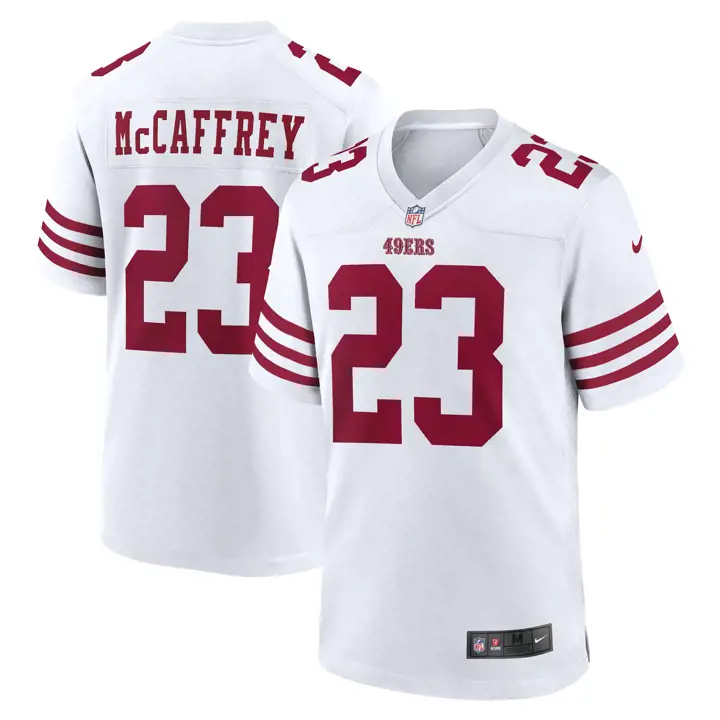 Maillot de match NFL des 49ers de San Francisco 22 Christian McCaffrey H