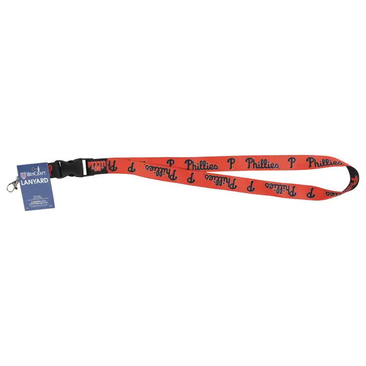 Cordon d'équipe porte-badge Philadelphia Phillies coloris mode noir/rouge