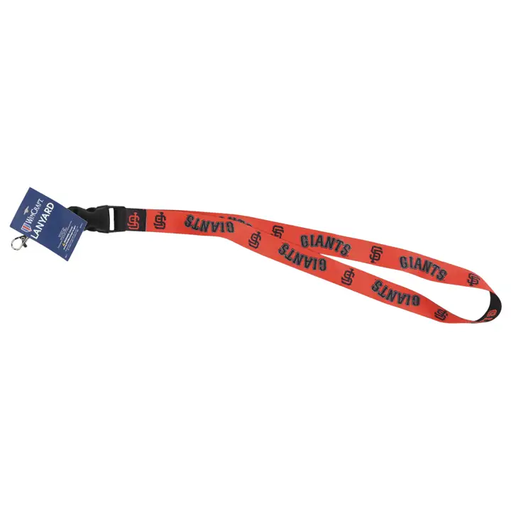 Cordon porte-clés pour équipe San Francisco Giants aux couleurs de la mode - noir/rouge