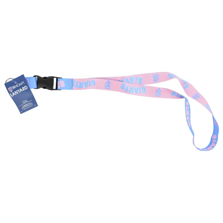 Cordon d'équipe porte-badge aux couleurs des San Francisco Giants bleu/rose