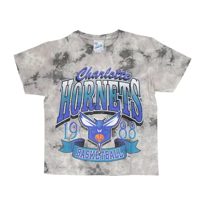 T-shirt court tubulaire vintage Charlotte Hornets NBA pour femme 22 gr