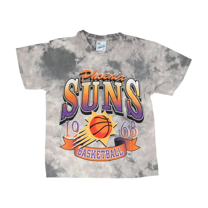 T-shirt court tubulaire vintage Phoenix Suns NBA pour femme 22 gris