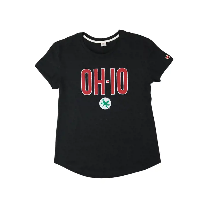 T-shirt anthracite "OH-IO" pour femme Ohio St B NCAA Homage