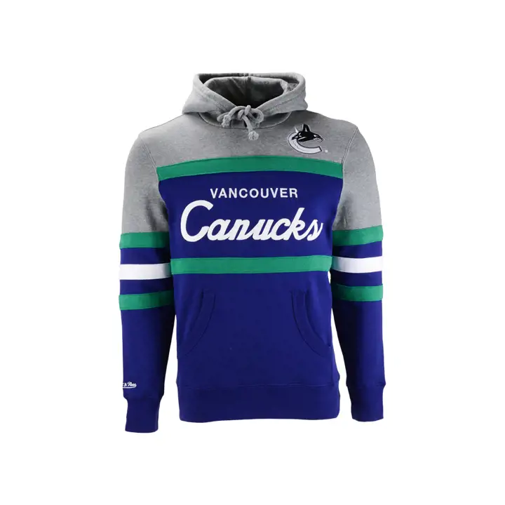 Vancouver Canucks LNH Chandail à capuchon Headcoach M&N Gris/Bleu