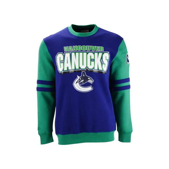 Vancouver Canucks NHL M&N All Over Crew Marine