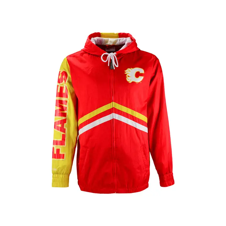 Chandail ras du cou rouge M&N All Over Calgary Flames LNH