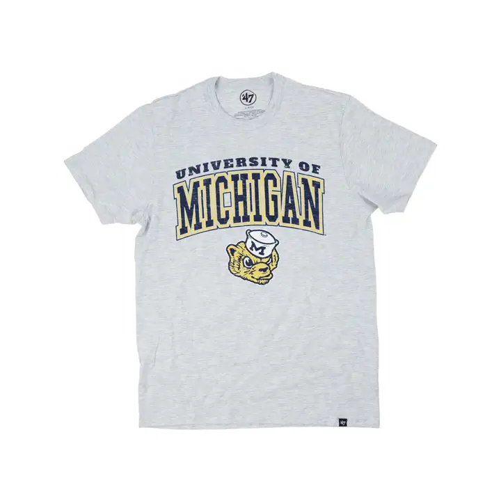 T-shirt Michigan Wolverines NCAA Dome Over Franklin 23 GRIS
