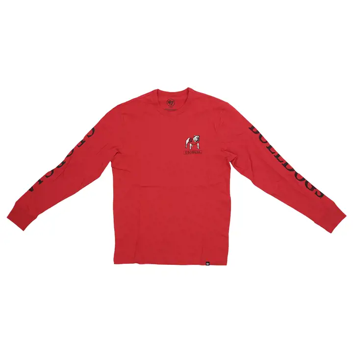 T-shirt à manches longues Georgia Bulldogs NCAA Triple Down 23 ROUGE