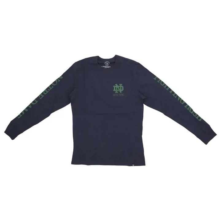 T-shirt à manches longues Notre Dame Fighting Irish NCAA Triple Down 23 NAV
