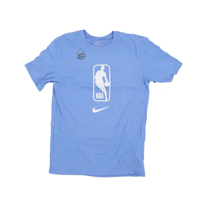 T-SHIRT COTON MANCHES COURTES NBA DRI-FIT Logoman bleu