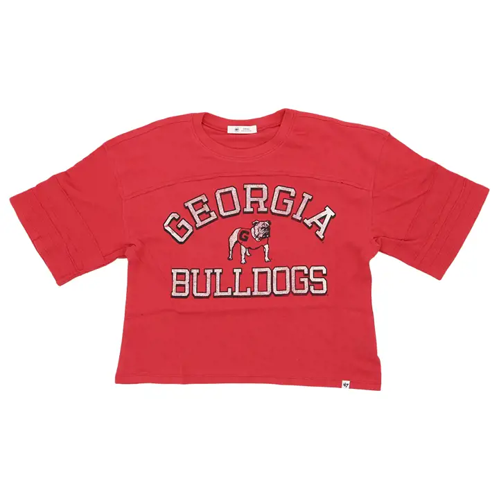 T-shirt court Stevie femme NCAA GEORGIA BULLDOGS 23 ROUGE