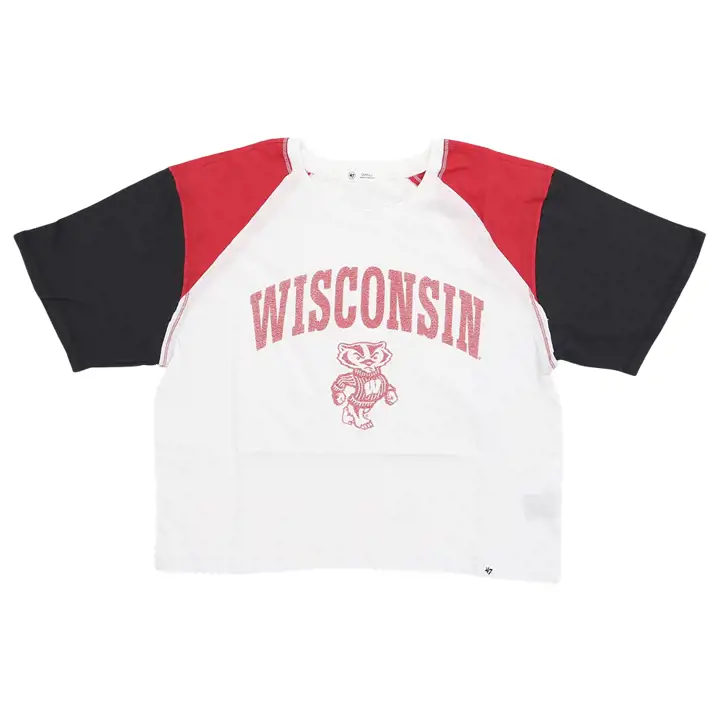 T-shirt court Gia pour femme NCAA Wisconsin Badgers IVO