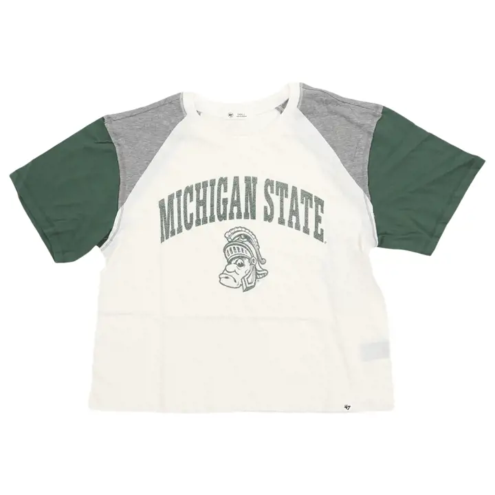 T-shirt court Gia des Spartans de Michigan State NCAA pour femme IVO