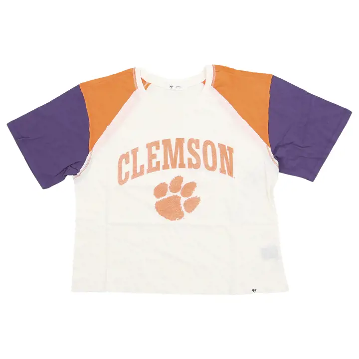 T-shirt court Gia pour femme NCAA Clemson Tigers IVO