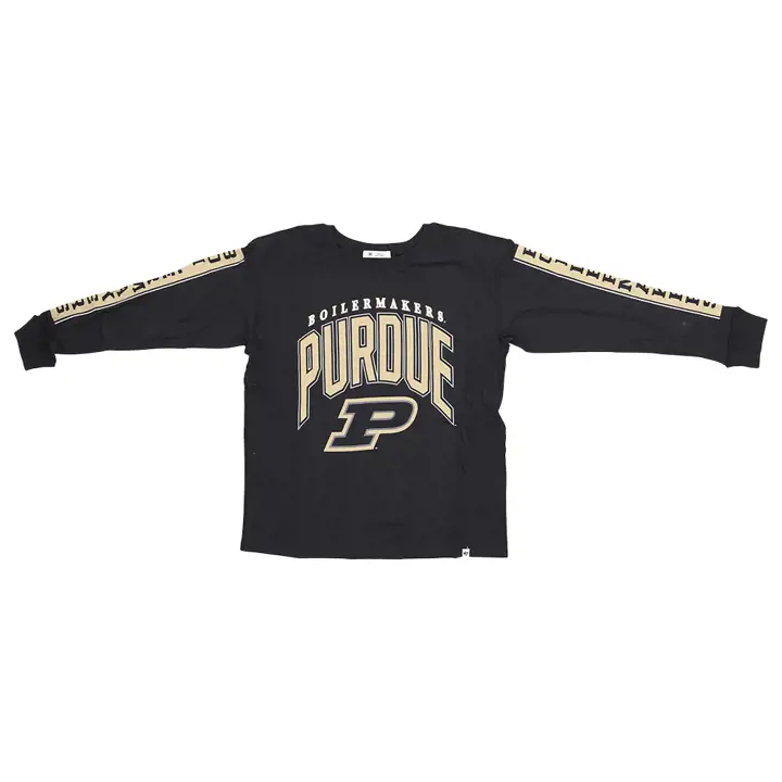 T-shirt manches longues NCAA femme Purdue Boilermakers Soa 23 noir