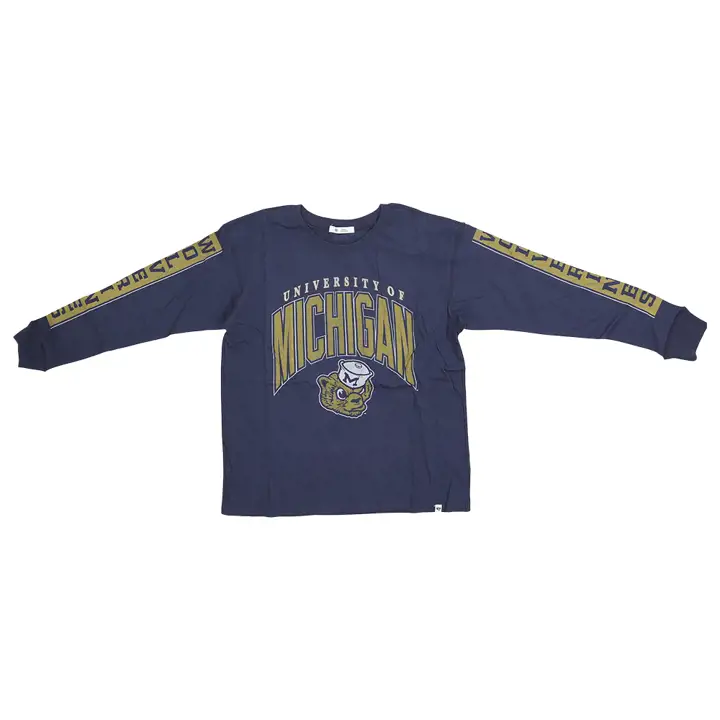 T-shirt manches longues Michigan Wolverines NCAA pour femme Soa 23 MARINE