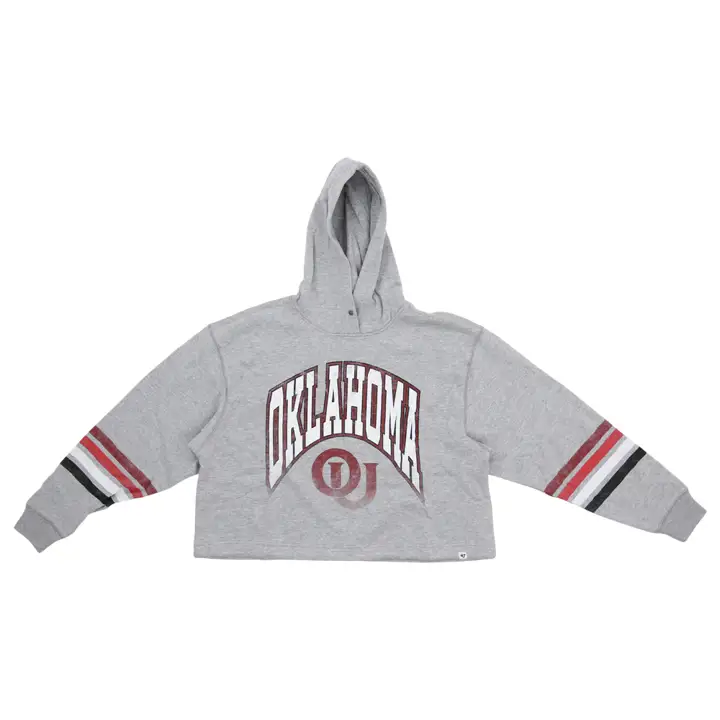 Sweat à capuche Bennett NCAA Femme Oklahoma Sooners 23 GRIS