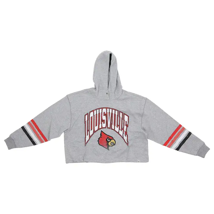 Sweat à capuche Bennett NCAA pour femme Louisville Cardinals 23 GRY