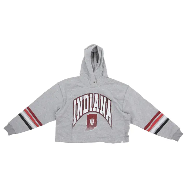 Sweat à Capuche Femme NCAA Indiana Hoosiers Bennett 23 GRY