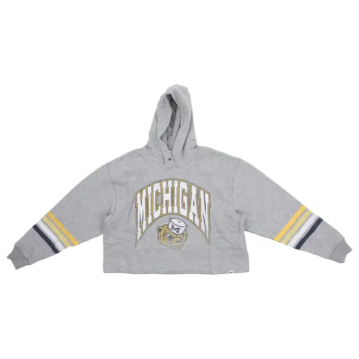 Michigan Wolverines Sweat à capuche Bennett NCAA pour femme 23 GRY