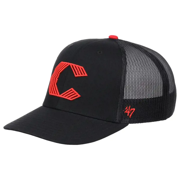 Casquette de camionneur noire MLB City Connect des Reds de Cincinnati 2023
