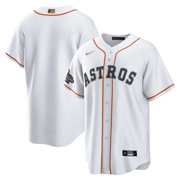 Maillot réplique doré Nike MLB des Houston Astros 23 BLANC