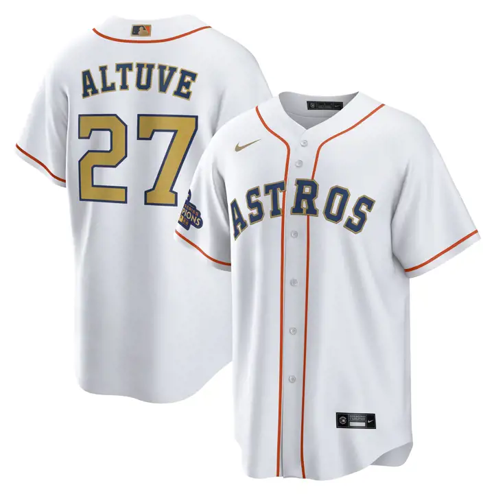 Maillot de joueur réplique doré Nike MLB Houston Astros 23 Jose A
