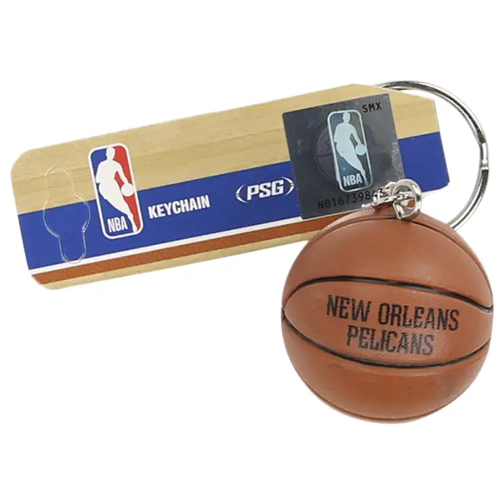 Porte-clés de basketball des Pélicans de la Nouvelle-Orléans Orange/Noir