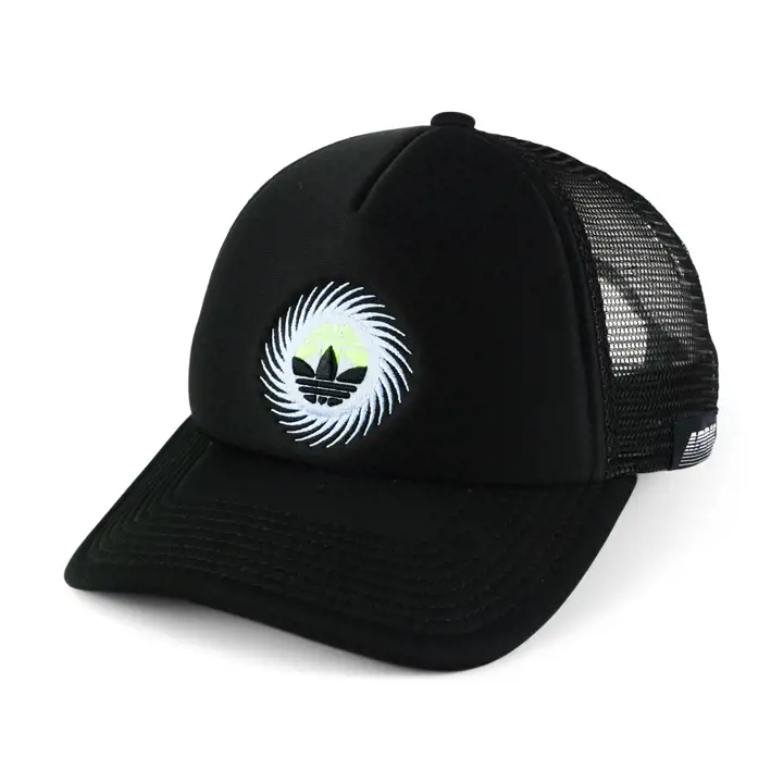 Adidas Originals Jeunesse Casquette Trucker Trèfle Rotation noir/ bleu